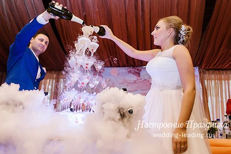 Горка шампанского на свадьбу фото 6