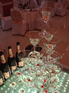 Горка шампанского на свадьбу фото 4